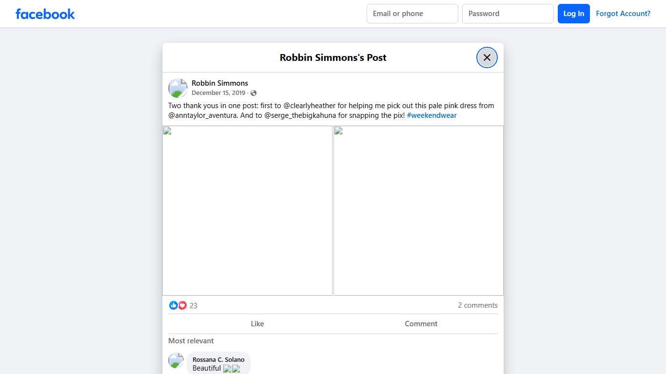 Robbin Simmons - Two thank yous in one post: first to... Facebook